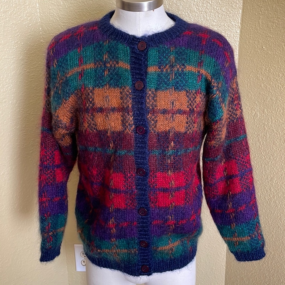 Pull De Noël Sans Manches Susan Bristol Vintage Femme Taille S - Laine Rouge Avec Poches